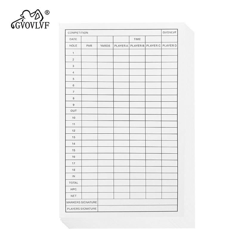 20pcs Golf Scorecard Score Sheet Tracking Record Stat Card Double Sided Printed Golf Shot and Stat Tracking Scorecards Golf Game 5