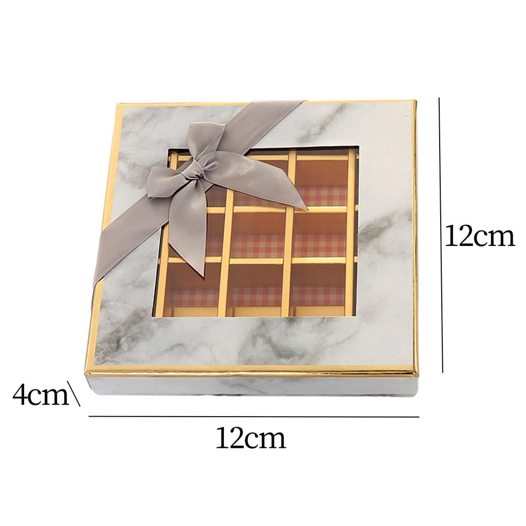 9 Grids Biscuit Boxes Packaging Lightweight Chocolate Display Box Multifunctional Valentines Cookie Boxes for Him Her Holiday