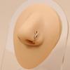 Classic Gold U-Shaped Rhinestone Non-Piercing Nose Ring: Butterfly, Moon, Crown, Heart Styles