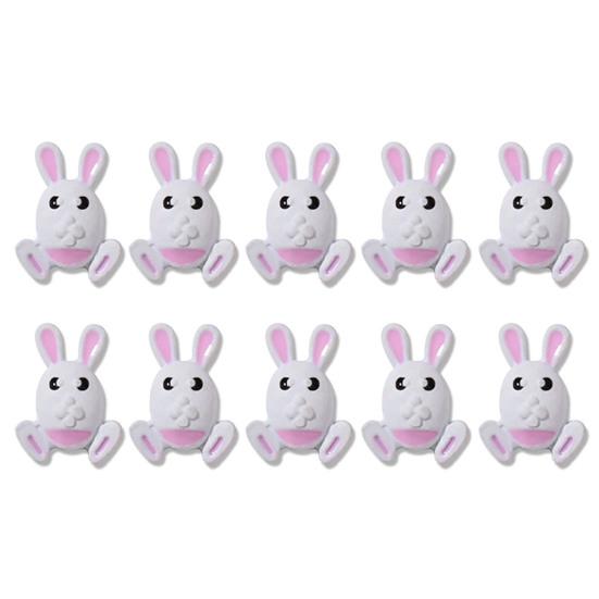 10Pcs Nail Ornaments Removable DIY Metal Eco-friendly Lovely Bunny Decoration Manicure Design for Salon