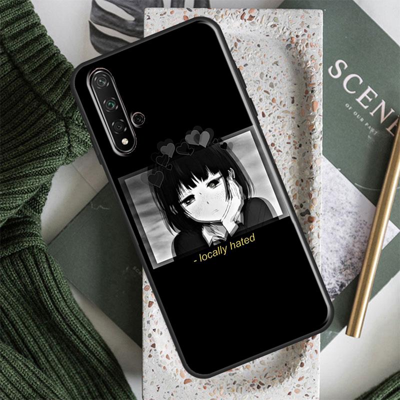 Sad Japanese Anime Aesthetic For Huawei Nova 12s 7i 8i 11i 12i 9 10 SE Y91 Y90 Y60 Y70 Y72 Y61 P30 P40 Lite P60 Pro Case