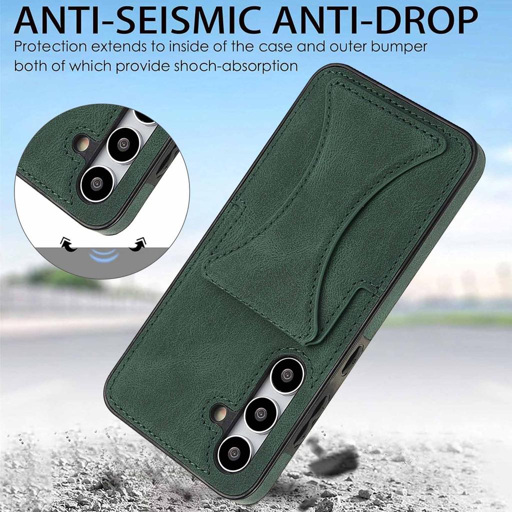 For Samsung Galaxy S25 Ultra Edge S24 Fe S23 Plus S22 + S21 S20 Note 20 Ultra Leather Phone Case Magnetic Card Holder Soft Cover