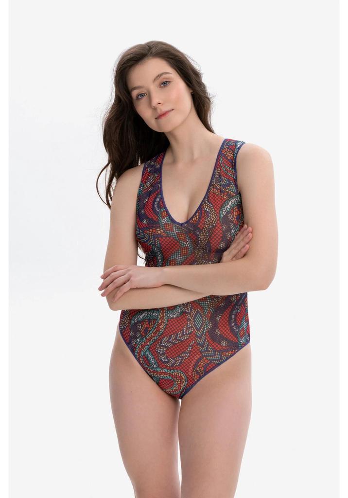 2025 Best-Selling Light-Permeable Quick-Drying Smart Swimsuit with Printed Design
