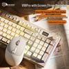 EWEADN V98Pro Triple-Mode Wireless Keyboard and Mouse Set with Smart Screen