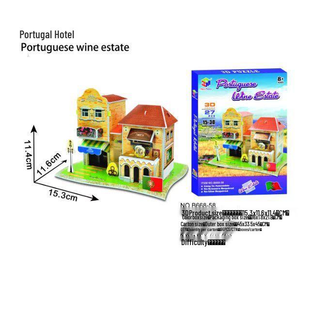 3D Пазл Всемирно Известное Здание: Детская развивающая игрушка для самостоятельной сборки