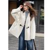 Mocana Women's Elegant Disc Buckle Wool Blend Coat
