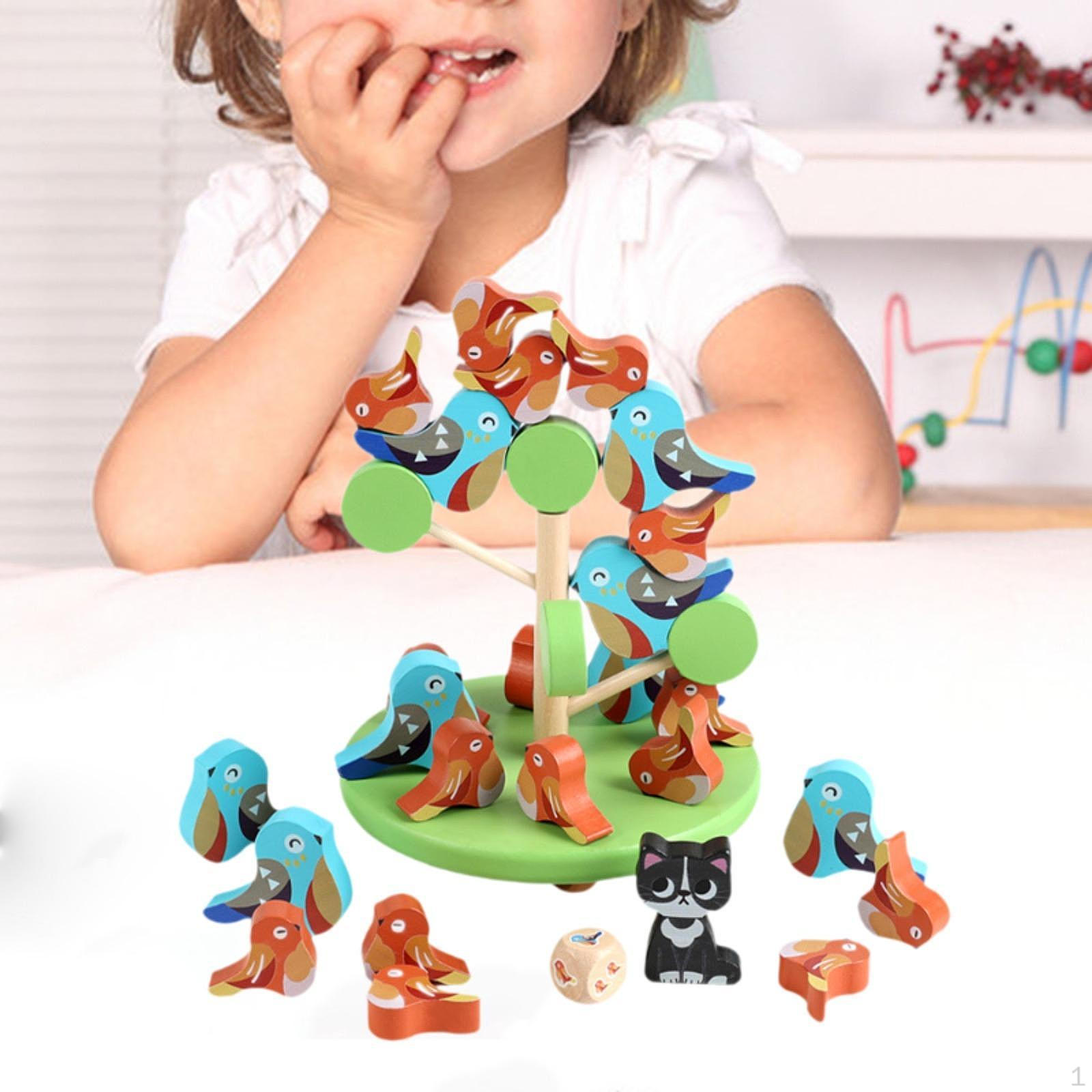 

Деревянная игра на баланс с птицами Интерактивная игрушка для родителей и детей Раннее образование Координация детей