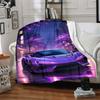 1PC Futuristic Car Blanket Soft Warm All Season Throw for Sofa, Bed, Car, Office Vibrant Colorful Design, Durable & Cozy Gift
