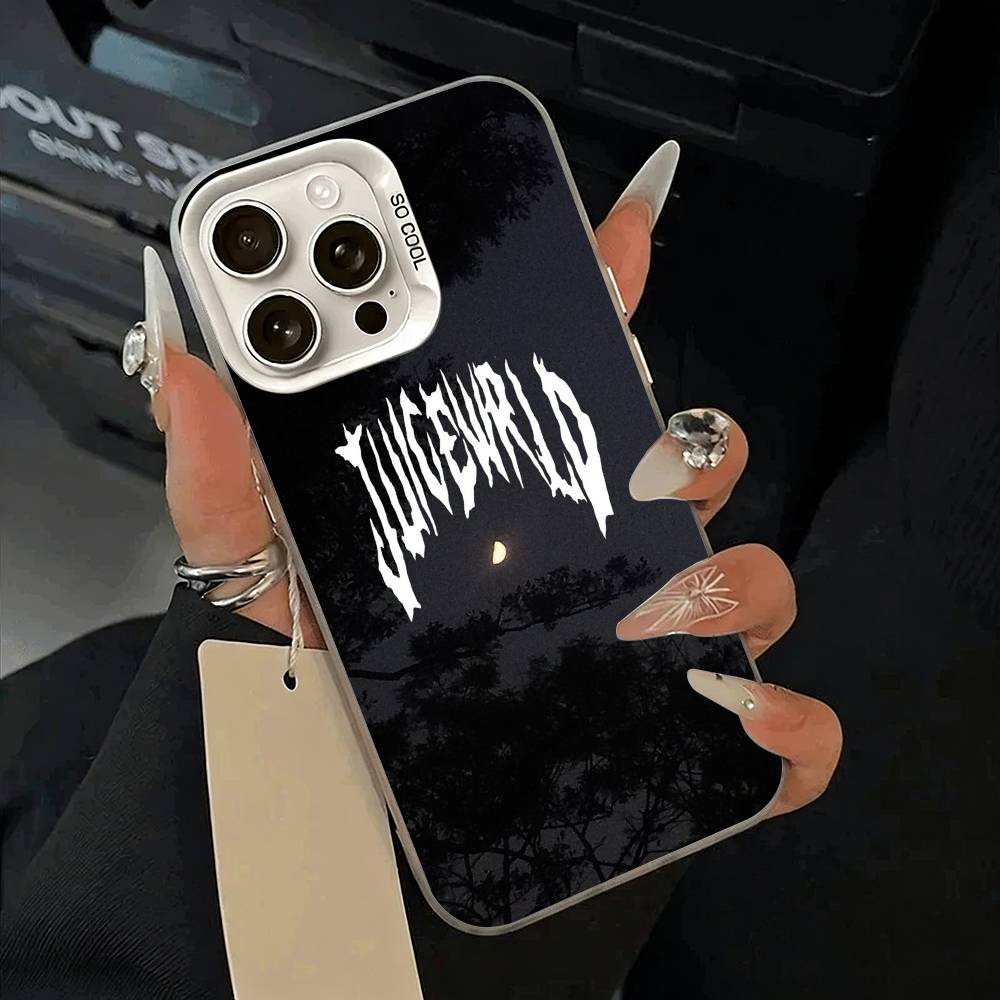 Rapper -999 J-Juice W-WRLD Phone Case For iPhone 17,16,15,14,13,12,11 Plus,Pro Max,XS,white Silver Phone Case