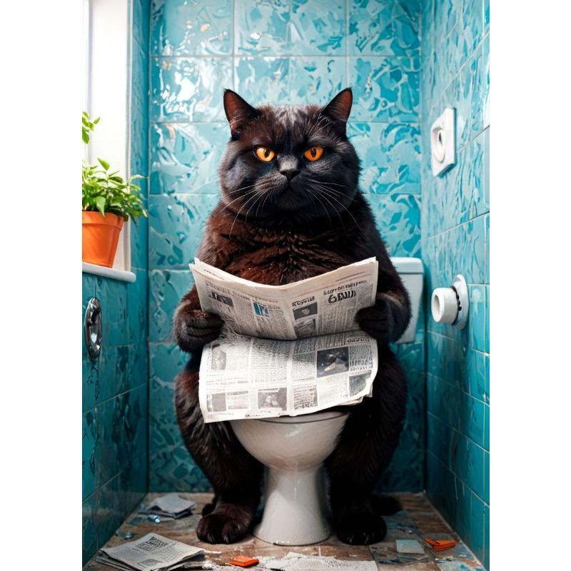 

Ваши салфетки для попы Холст Живопись Панда Кошка Енот Обезьяна Мопс Постеры Принты Смешная картинка для туалета Современная для декора ванной комнаты 21cm×30cm NoFrame