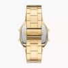Fossil Retro Digital Gold Dial Gold Steel Strap Watch for Men - FS5843