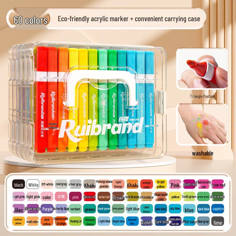 Non-Toxic Washable Watercolor Marker for Kids - Non-Bleed & Layerable