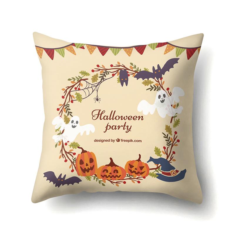 Halloween Pillowcase Car Waist Pillow Pumpkin Sofa Cushion Cover Office Home Living Room Pillowcase