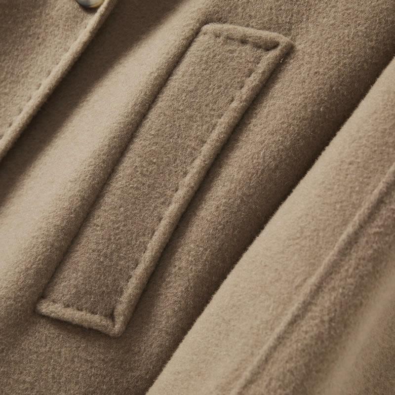 100% Wool Women Coat MODERN NEW SAGA Autumn Wool Long Coat Handmade Pea Coat Winter Warm Wool Long Jacket Overcoat