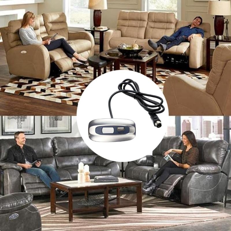 Adjustable Motorized Lounges Chair Switches Build In USB C Charging Port ABS Frame Support Simple to Operate for Homes