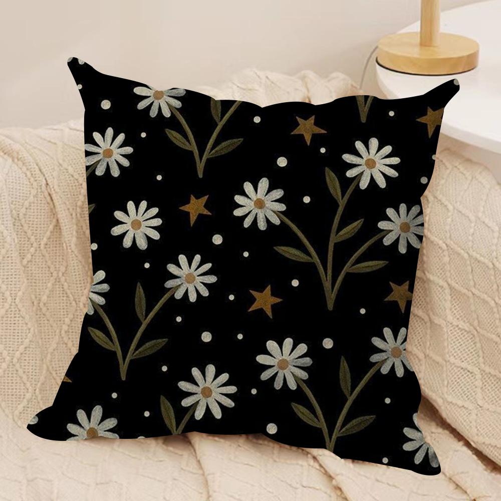 Federa per Cuscino Fiori di Margherita Classici Morbido Peluche Cuscino Decorativo a Coperta Custodia Decorativa Stampata su Entrambi i Lati per Decorazione Divano