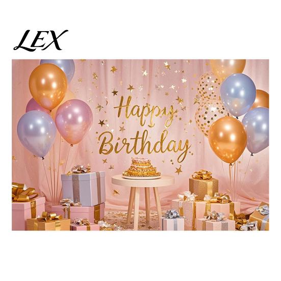 Polyester Birthday Banner Happy Backdrop, Party Photo Background Cloth for Celebration, Wrinkle-resistant Bunting Flag Decor Kids Women, Supplies