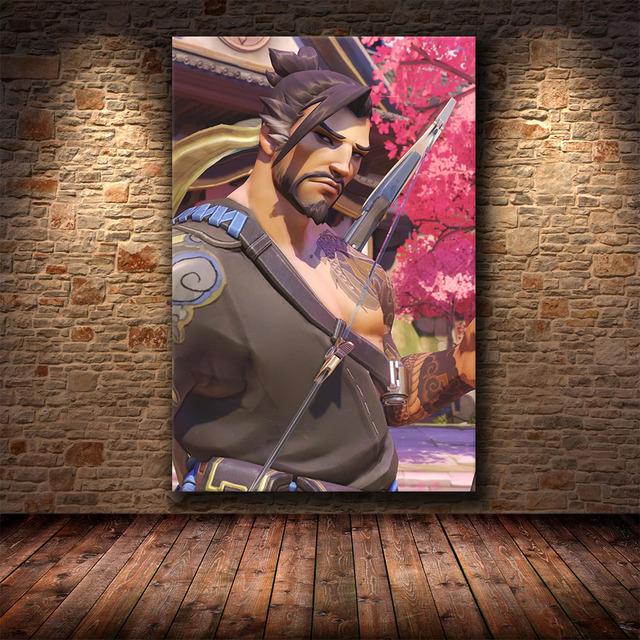 Overwatch Online Game Poster HD Canvas Painting Wall Art Modern Living Room Bedroom Boys Room Dormitory Game Room Cuadros Decor
