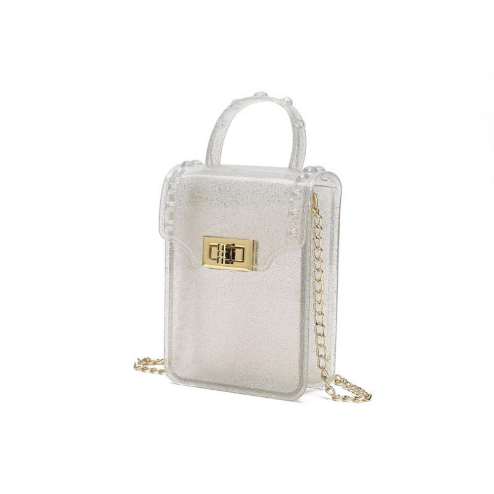 Vertical Style Crossbody Bags Candy Color Jelly Bag Messenger Bag Handbags  Women