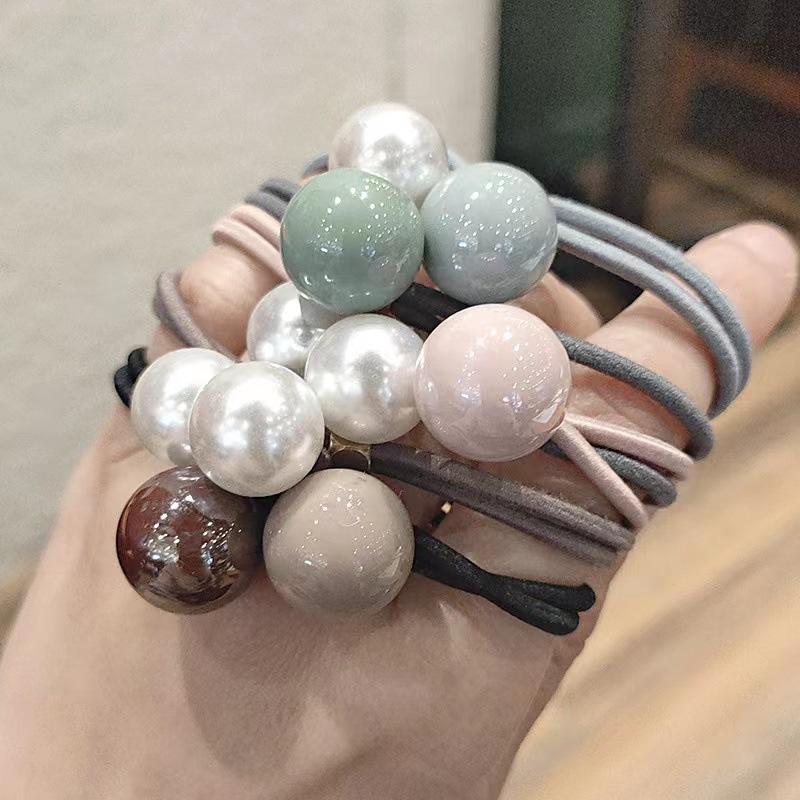 New Minimalist Hair Band Hairpin for Girls To Style Their Hair Elastic Hair Accessory with A Leather Cover