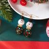 Diamond Hat Snowman Earrings Women, Cute Temperament Versatile Earrings Gift