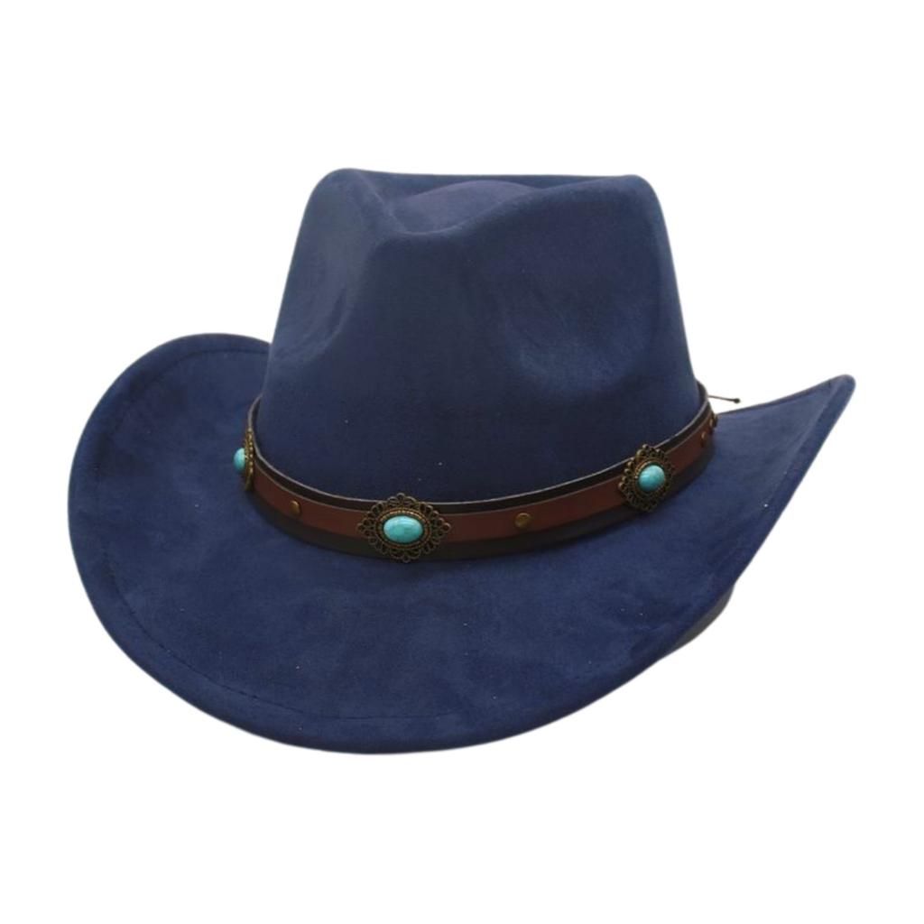 Premium Tibetan Cowboy Hat Stage Jazz Hat Multi-Color Suede Premium Top Hat