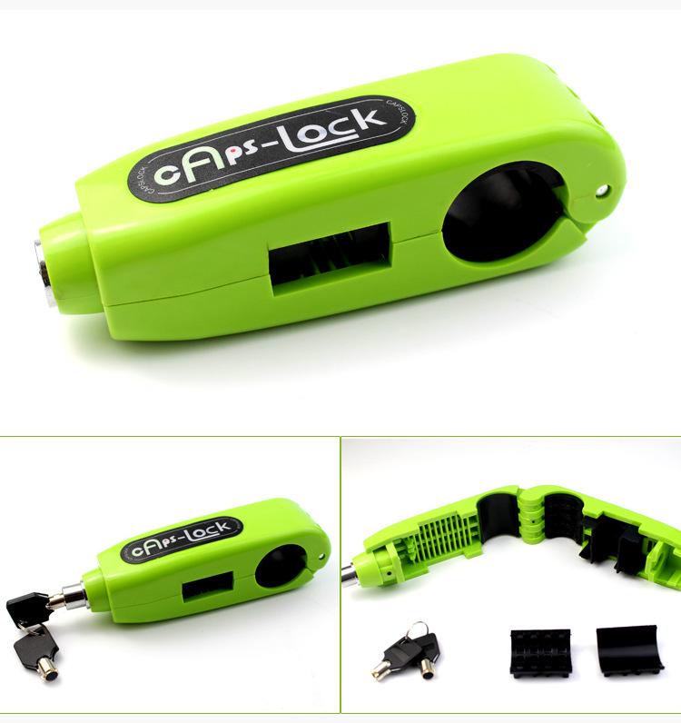 Trava Antifurto para Guidão de Motocicleta - Trava de Tampas de Manopla Bullhorn