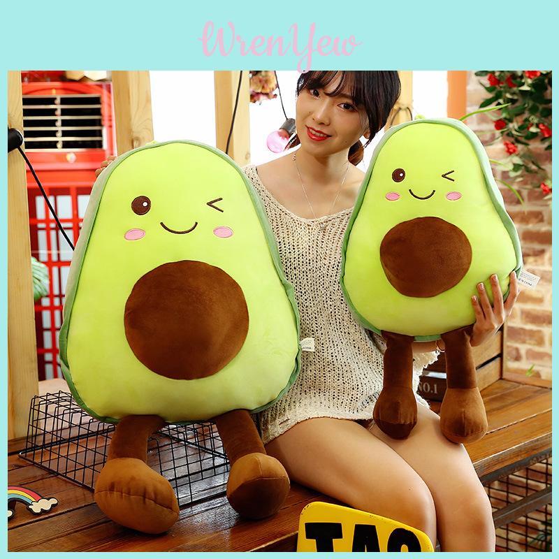 Adorable Muñeco Almohada de Peluche de Aguacate con Relleno Suave de Felpa Corta Ideal Para Niñas