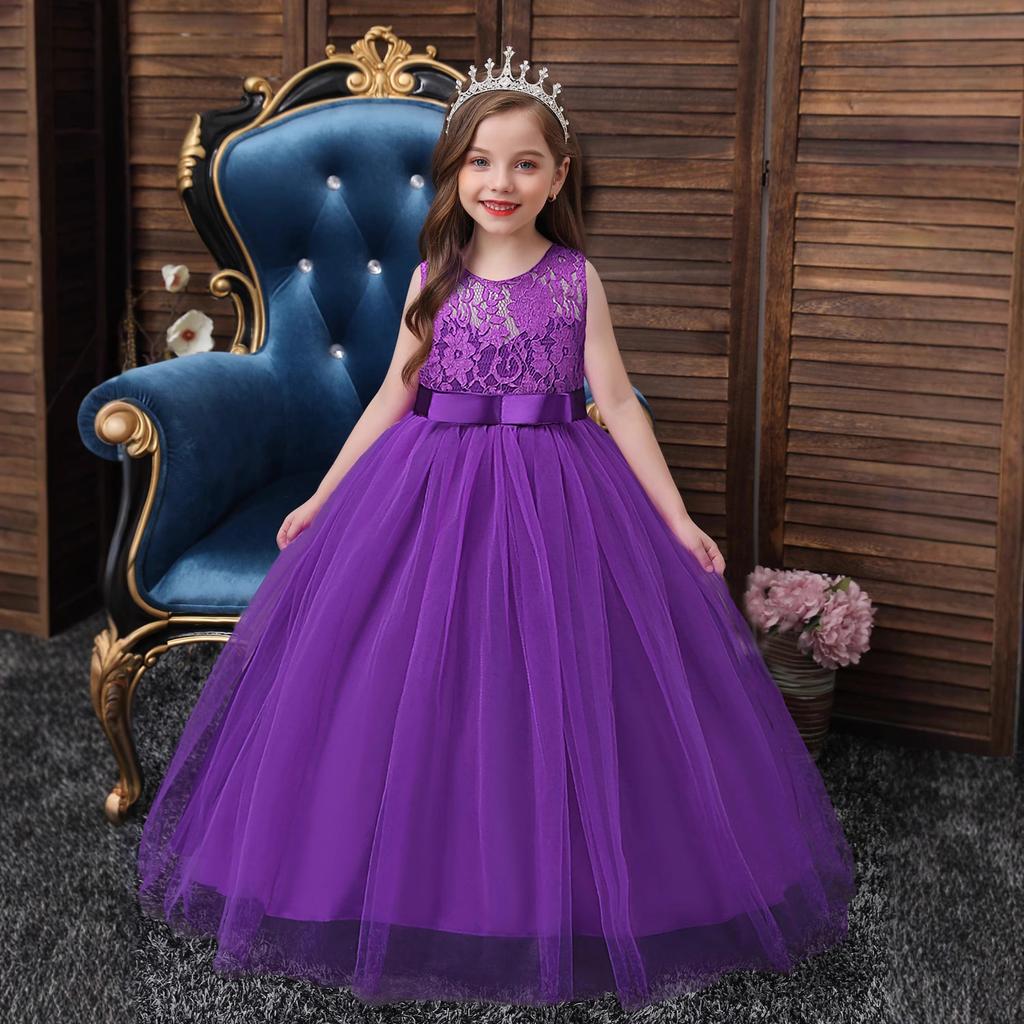 Children's Dress Princess Dress Big Children Lace Wedding Dress Long Tutu Skirt Vest Dress