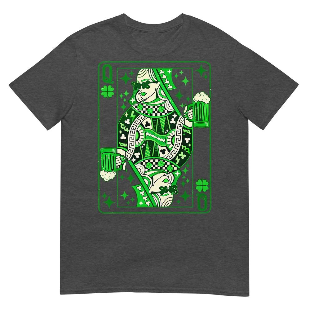 Shamrock Queen Playing Card Saint Patricks Day TShirt
