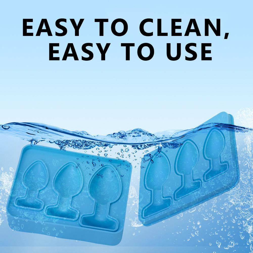 Ice Cube Mold Silicone Prank Butt Plug Shaped Mold Reusable Prank Ice Cube Molds Tray Fun Shape Ice Cube Trays for Juice Drink