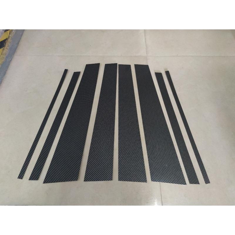 8Pcs Carbon Fiber Black Car Pillar Posts Stickers For Honda Pilot/Ridgeline 2016-2021 2022 Auto Door Window Posts Trim Cover