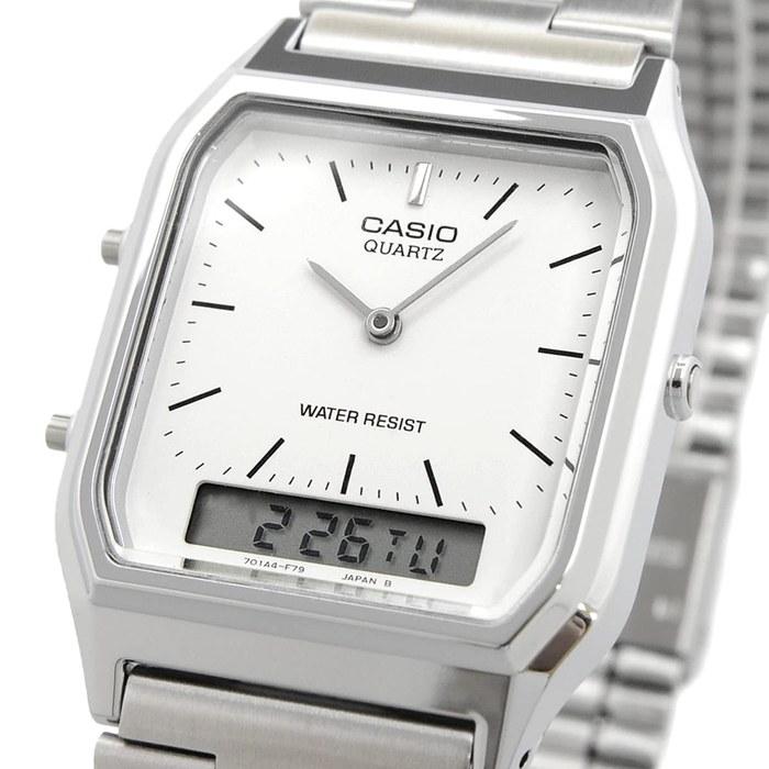 Casio AQ-230A-7DMQ Watch, Analog-Digital, Quartz, Vintage Series, White
