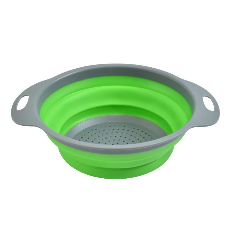

Складная силиконовая корзина для слива и дуршлаг: Выдвижной кухонный инструмент для мытья овощей и фруктов