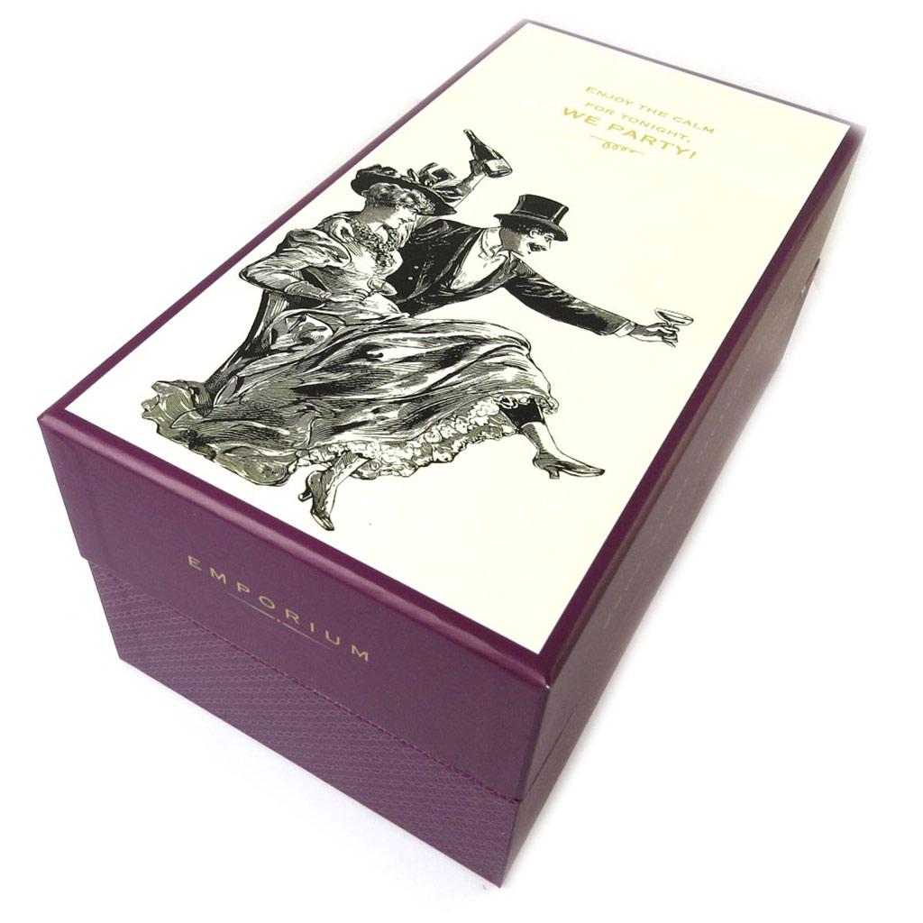 Les Trésors De Lily [N8511] - Transparent White 'Whiskey Carafe' Gift Box - 22.5x9 Cm