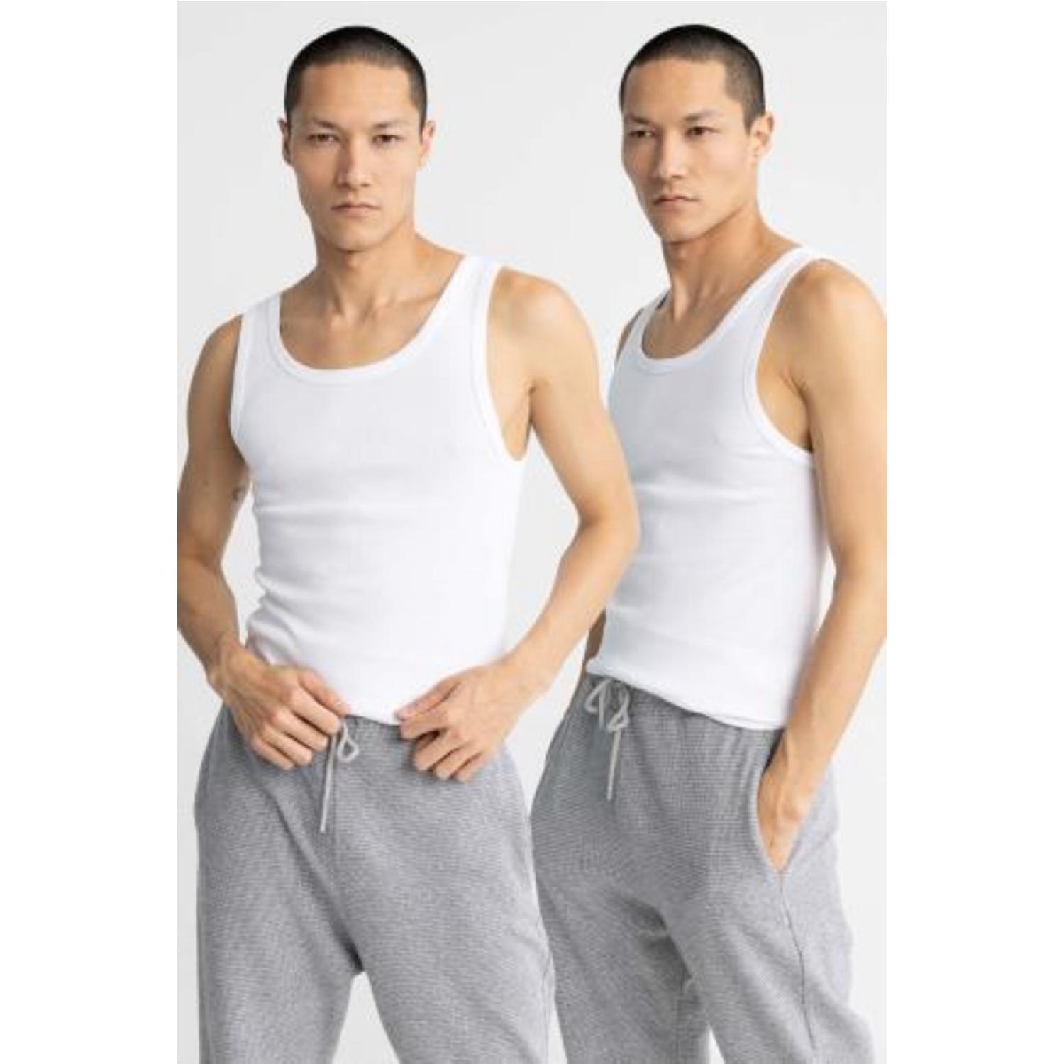 

Спортивные брюки Slim Fit из 2 предметов в рубчик S белый