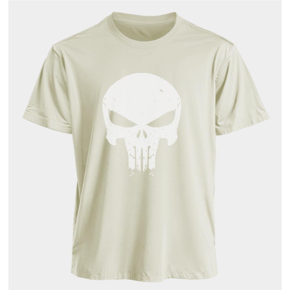Men's and Women's T-shirts Punisher Summer American Spring and Autumn Basic Loose Sporty Trend Oversized Short-sleeved
