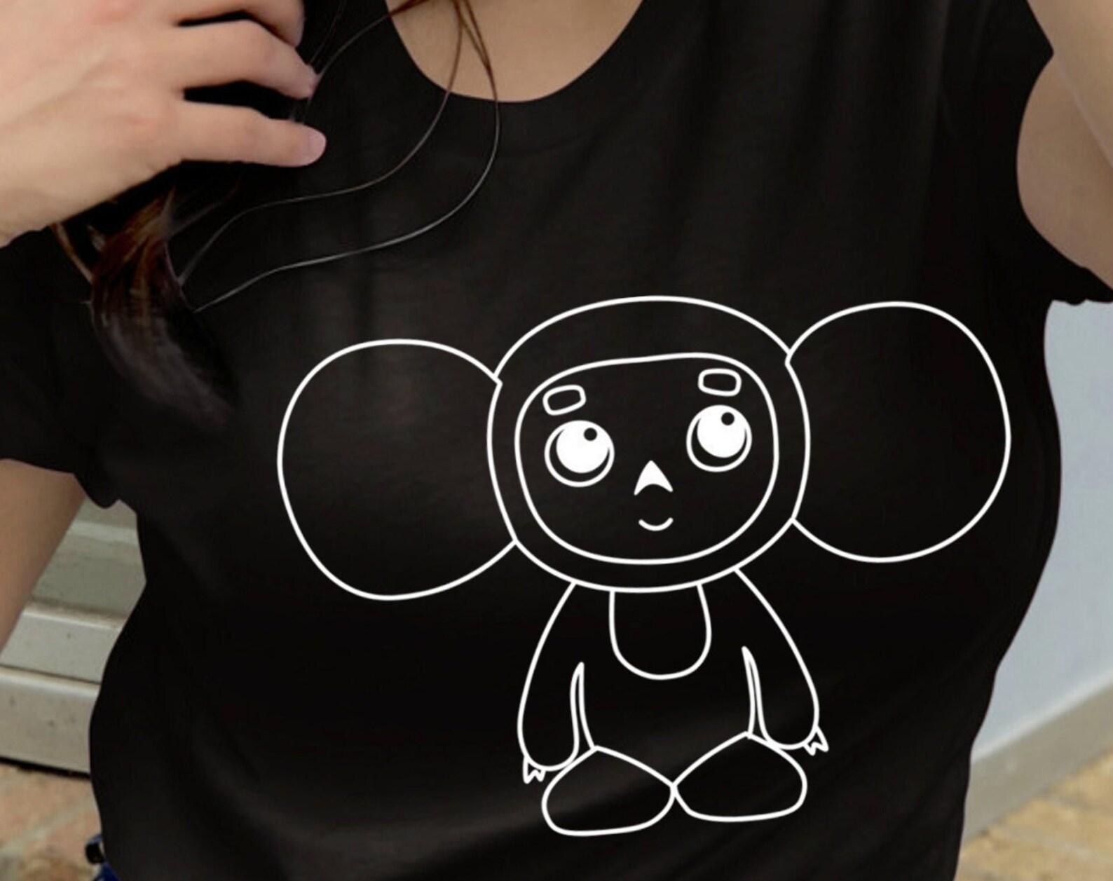 Topple T shirt, Cheburashka T shirt, Soyuzmultfilm Studio Shirt, , Soviet Russian Cartoon Gena and Cheburashka Tee Shirt Gift S