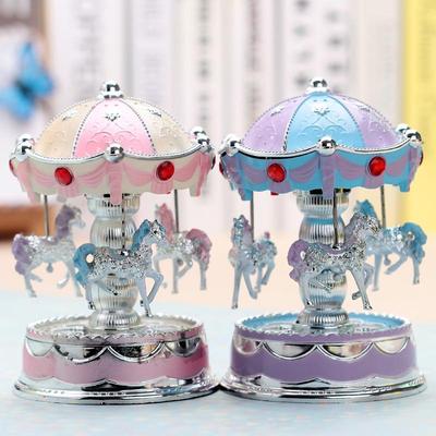 Children's Flashing Carousel Music Box - Home Ornament & Musical Gift