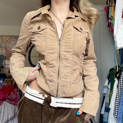 2022 Autumn Corduroy Jackets Vintage Outwear Square Collar Women Pockets Stitched Cargo Style Varsity Jacket Harajuku Coats