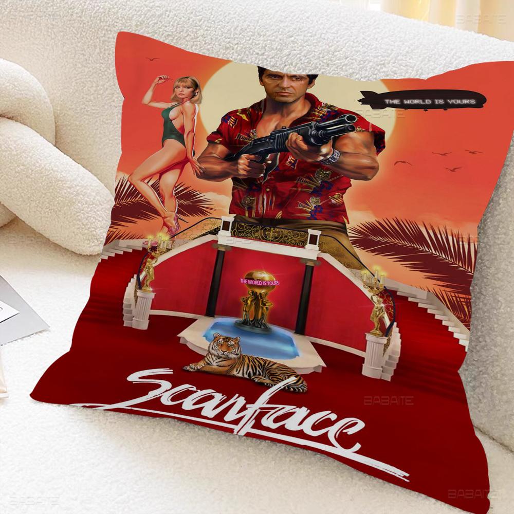 Movie S-scarface Personalized Pillow Cover Kids Bedroom Wild Party Decor Pillowcase Kid Birthday Shower Gift