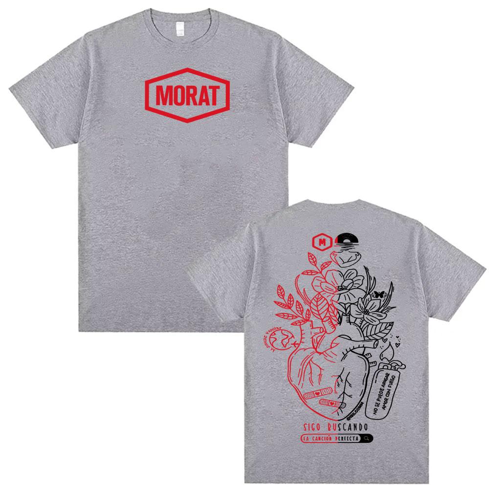 Rock Band Morat Album Graphic Printed T Shirts Men Women Hip Hop Vintage Trending T-shirts Crewneck Cotton Short Sleeve T-shirt