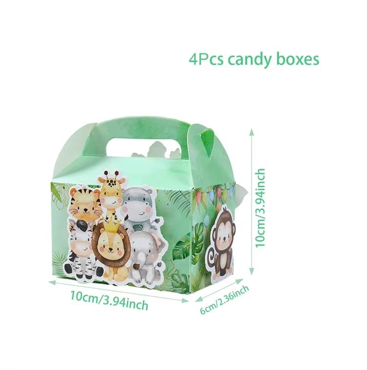Jungle Animals Disposable Party Tableware Tablecloth Paper Plate Cup Wild One Birthday Party Decoration Kid Baby Shower Supplies