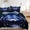 3pcs Set Wolf Moon 1 Quilt Cover + 2 Pillowcases, All Seasons Bedroom Setting, Perfect for Home and Dorm Decor A182
