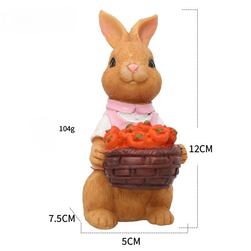 Easter Bunny Ornaments, Gardens, Courtyards, Decorations, Handicrafts, Windowsills, Miniature Bonsai, Decorations, Backpack Rabbit, Easter Gift