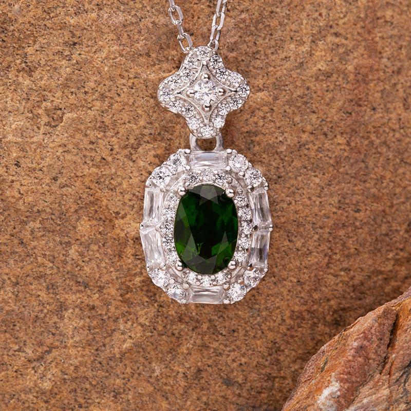 Natural Color Treasure Amethyst Citrine Ring Women'S S925 Sterling Silver Pendant Light Luxury High-End Jewelry