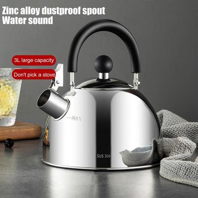 Stainless Steel Tea Kettle Home Kettle 3L Whistling Boiling Water Teapot With Handle For Home Kitchen Induction Stovetops
