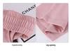 Women's Pink Ice Silk Wide-Leg Pants: Summer Thin High Waist, Straight-Leg Casual Style for Spring and Autumn