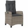 VidaXL Ensemble à Manger de Jardin avec Coussins 3 pcs, Table de Terrasse, Meubles de Patio, Mobilier d'Extérieur, Gris 3277397