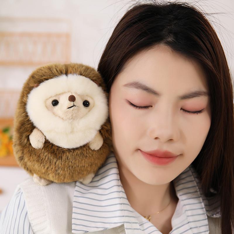 Premium Handmade Baby Hedgehog Plush Toys Cuddly Chubby Hedgehog Ball Doll Soft Cozy Children Companion Toys Pretty Gift